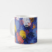 Abstrakte Ananas Blätter Vintages Muster Kaffeetasse (Vorderseite Links)