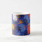 Abstrakte Ananas Blätter Vintages Muster Kaffeetasse (Mittel)