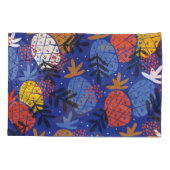 Abstrakte Ananas Blätter Vintages Muster Kissenbezug (Rückseite)