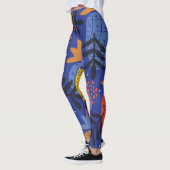 Abstrakte Ananas Blätter Vintages Muster Leggings (Links)