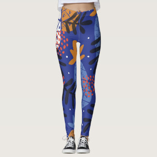 Abstrakte Ananas Blätter Vintages Muster Leggings