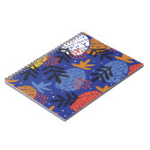 Abstrakte Ananas Blätter Vintages Muster Notizblock (Linke Seite)