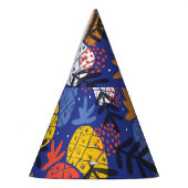 Abstrakte Ananas Blätter Vintages Muster Partyhütchen (Links)