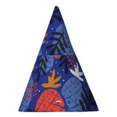 Abstrakte Ananas Blätter Vintages Muster Partyhütchen (Rechts)