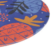 Abstrakte Ananas Blätter Vintages Muster Schneidebrett (Ecke)