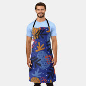 Abstrakte Ananas Blätter Vintages Muster Schürze (Getragen)