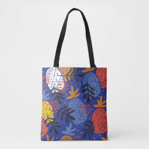 Abstrakte Ananas Blätter Vintages Muster Tasche