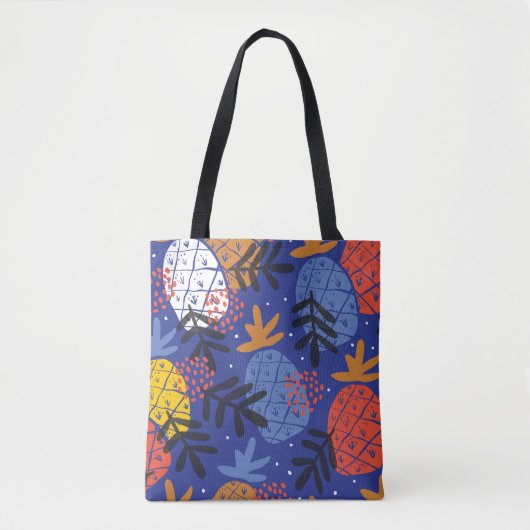 Abstrakte Ananas Blätter Vintages Muster Tasche (Vorderseite)