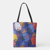 Abstrakte Ananas Blätter Vintages Muster Tasche (Rückseite)