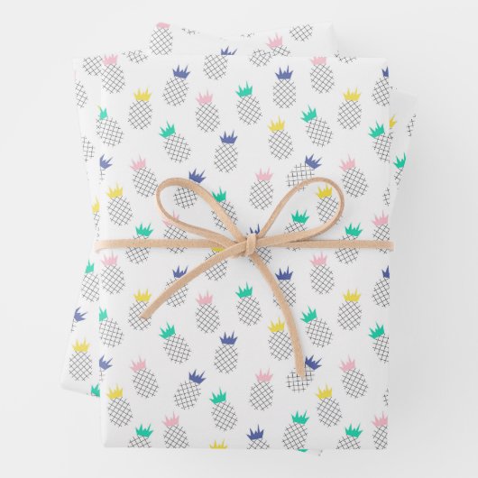 Abstrakte Ananas Geschenkpapier Set (Beispiel)