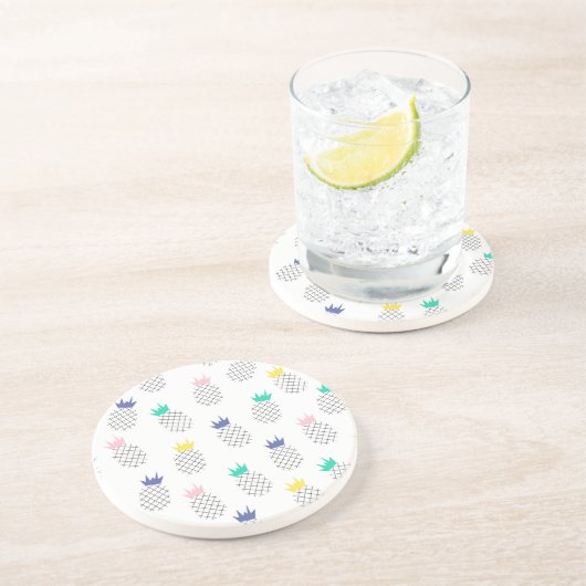Abstrakte Ananas Getränkeuntersetzer (Seite)