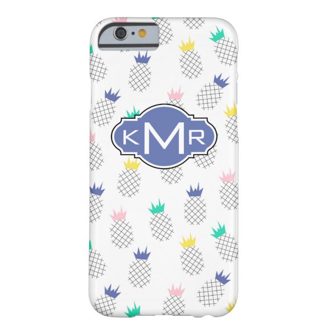 Abstrakte Ananas | Monogramm Case-Mate iPhone Hülle (Rückseite)
