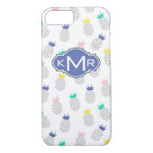 Abstrakte Ananas | Monogramm Case-Mate iPhone Hülle (Rückseite)