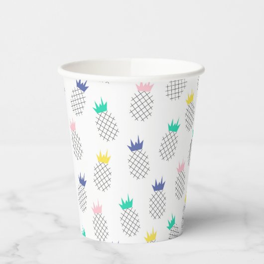 Abstrakte Ananas Pappbecher (Links)