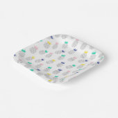 Abstrakte Ananas Pappteller (Gewinkelt)