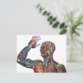 abstrakte Anatomie des Menschen Venen Arterien Kun Postkarte (Stehend Vorderseite)