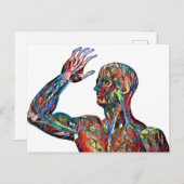 abstrakte Anatomie des Menschen Venen Arterien Kun Postkarte (Vorne/Hinten)