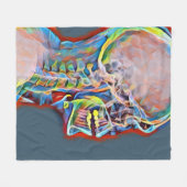 Abstrakte Anatomie des menschlichen Skeletts Fleecedecke (Vorderseite (Horizontal))