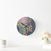 Abstrakte Anatomie des menschlichen Skeletts  Runde Wanduhr (Zuhause)