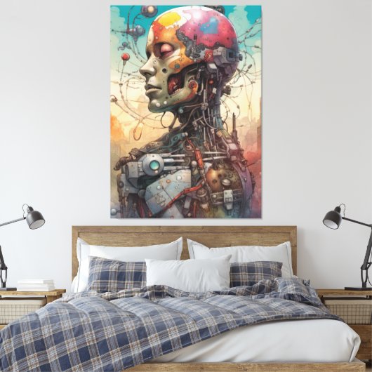 Abstrakte anatomische Canvas-Leinwand Leinwanddruck (Insitu (Schlafzimmer))