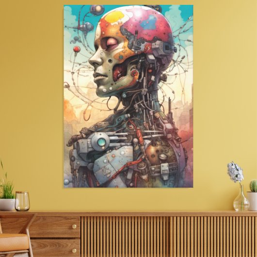 Abstrakte anatomische Canvas-Leinwand Leinwanddruck (Insitu (Wohnzimmer))