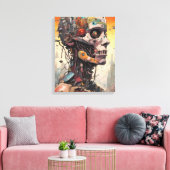 Abstrakte anatomische Canvas-Leinwand Leinwanddruck (Insitu (Wohnzimmer))
