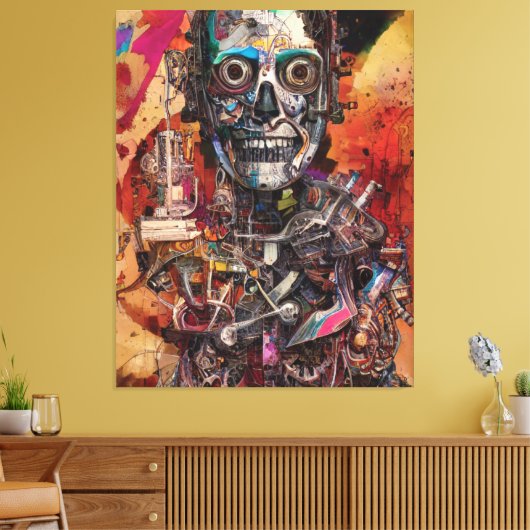 Abstrakte anatomische Canvas-Leinwand Leinwanddruck (Insitu (Wohnzimmer))