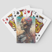 Abstrakte anatomische Cyborg-Spielkarte Spielkarten (Rückseite)