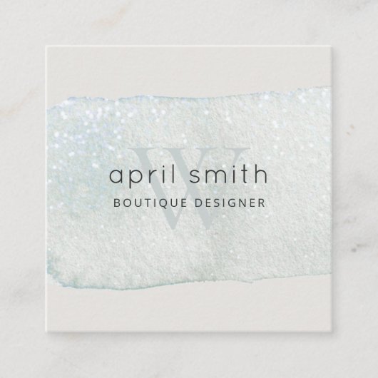 Abstrakte Anforderung zur Überprüfung des Aqua Bru Quadratische Visitenkarte (Vorderseite)