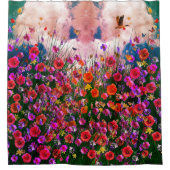 Abstrakte Angel Cloud Duschvorhang (Vorderseite)