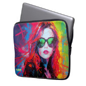 Abstrakte Angesagte Sonnenbrille Laptopschutzhülle (Vorderseite Links)