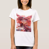 Abstrakte Animationskunst eines magischen Mädchens T-Shirt (Vorderseite)