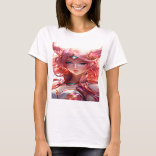Abstrakte Animationskunst eines magischen Mädchens T-Shirt