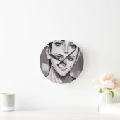 Abstrakte Anime-Wanduhr Runde Wanduhr (Zuhause)