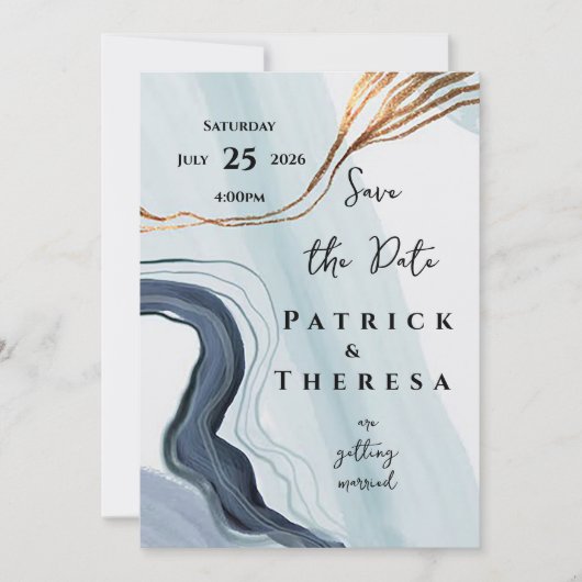 Abstrakte Ankündigung Datum freihalten (Vorderseite)