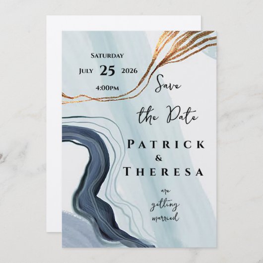 Abstrakte Ankündigung Datum freihalten (Vorne/Hinten)