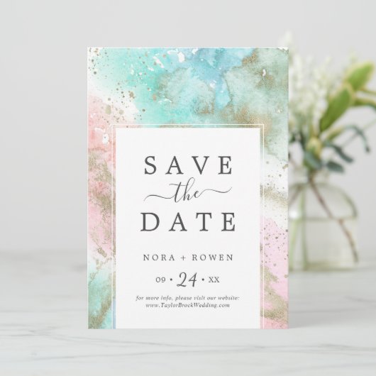 Abstrakte Ankündigung Datum freihalten (Stehend Vorderseite)