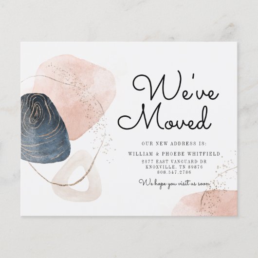 Abstrakte Ankündigung zur Änderung der Adresse (Vorderseite)