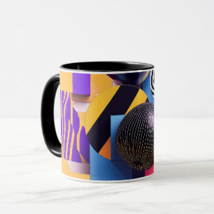 Abstrakte Anordnung mit farbenfrohen Kugeln Tasse