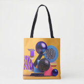 Abstrakte Anordnung mit farbigen Kugeln Tasche (Vorderseite)