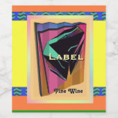 Abstrakte Anpassung Weinetikett (Einzelnes Label)