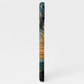 Abstrakte Anstrich und Glitzer iPhone Hülle (Rechte Seite)