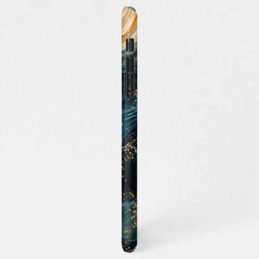 Abstrakte Anstrich und Glitzer iPhone Hülle (Linke Seite)