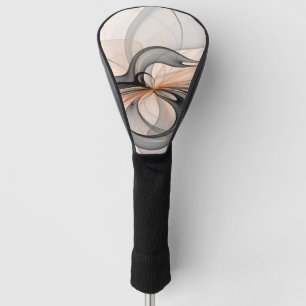 Abstrakte Anthrazit-Graue Siena Moderne Fraktal-Ku Golf Headcover