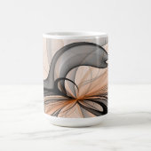 Abstrakte Anthrazitgraue Siena Moderne Fraktal-Kun Kaffeetasse (Mittel)