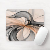 Abstrakte Anthrazitgraue Sienna Moderne Fractal-Ku Mousepad (Mit Mouse)
