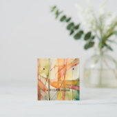 Abstrakte Anzeigetafel für Wasserfarbenohrringe Quadratische Visitenkarte (Stehend Vorderseite)