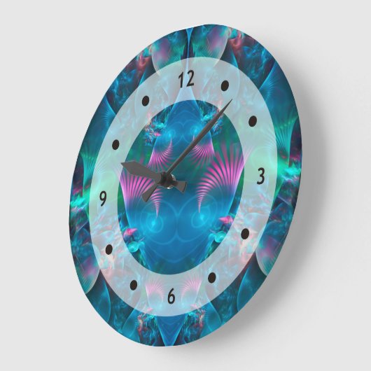 Abstrakte Apophyse Fraktal III Große Wanduhr (Winkel)