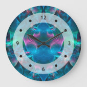 Abstrakte Apophyse Fraktal III Große Wanduhr (Vorderseite)