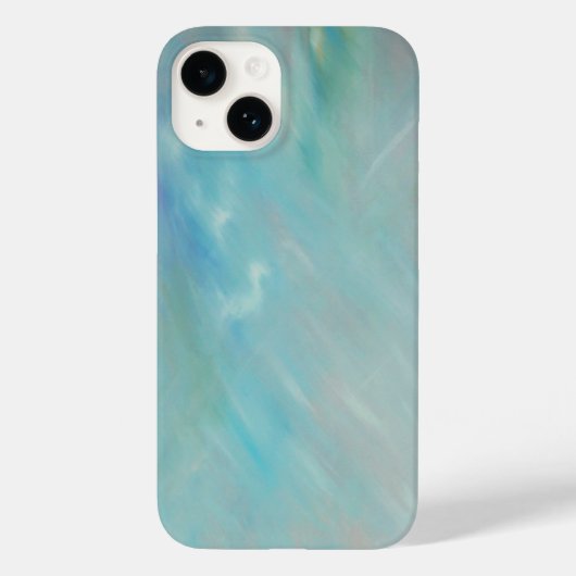 Abstrakte Aqua-aquamarine Acrylmalerei Case-Mate iPhone Hülle (Rückseite)